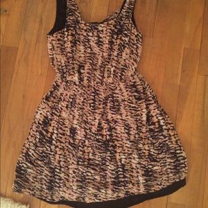 BCBG multicolored mini dress (fit and flare)