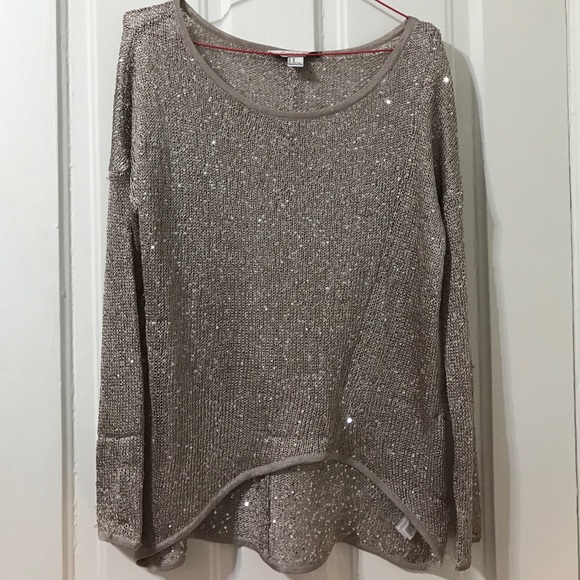 Cream sequence sweater