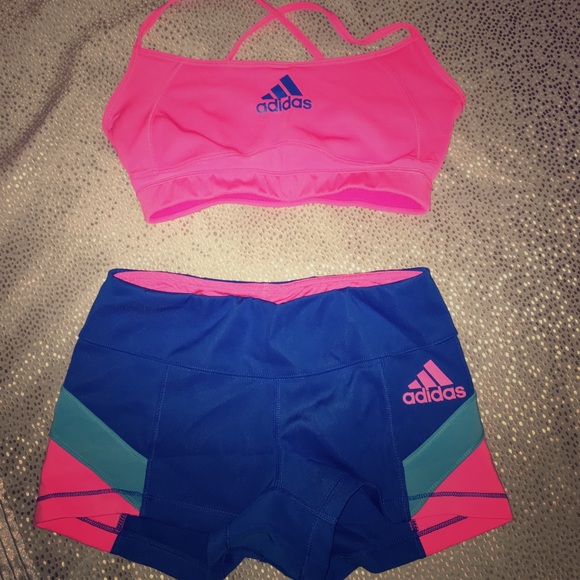 Adidas sports bra spandex set