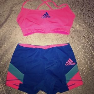 Adidas sports bra spandex set