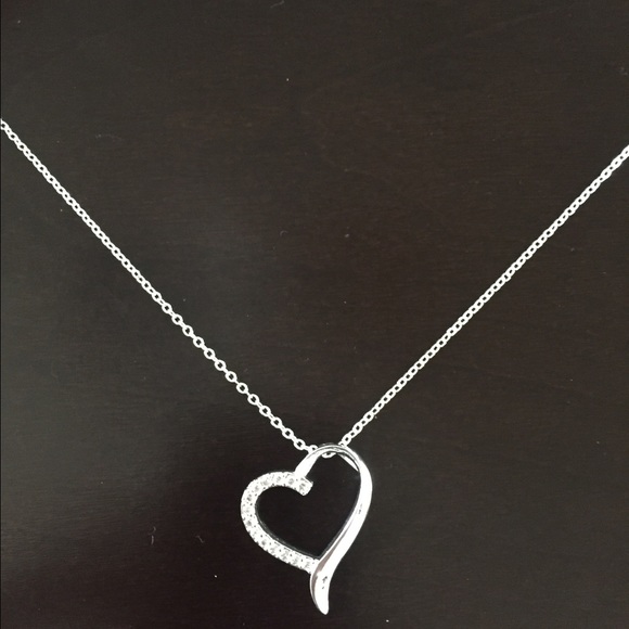 Silver heart necklace