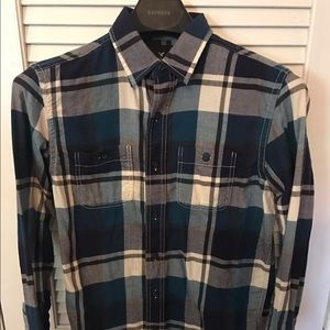 American Eagle L/S plaid flannel shirt like new