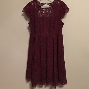 Maroon lace dress