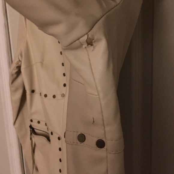 Beige Leather Like Jacket - image 2