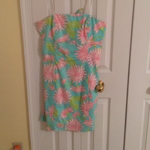 Flowered strapless Lilly Pulitzer dress
