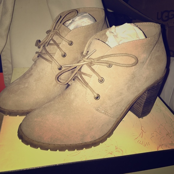 Tan booties