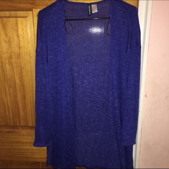 Indigo/royal blue cardigan.