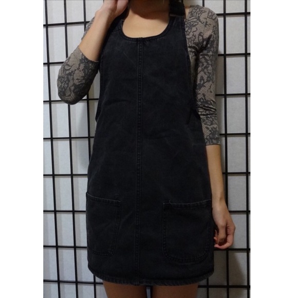 Black Jeans Overall Dress