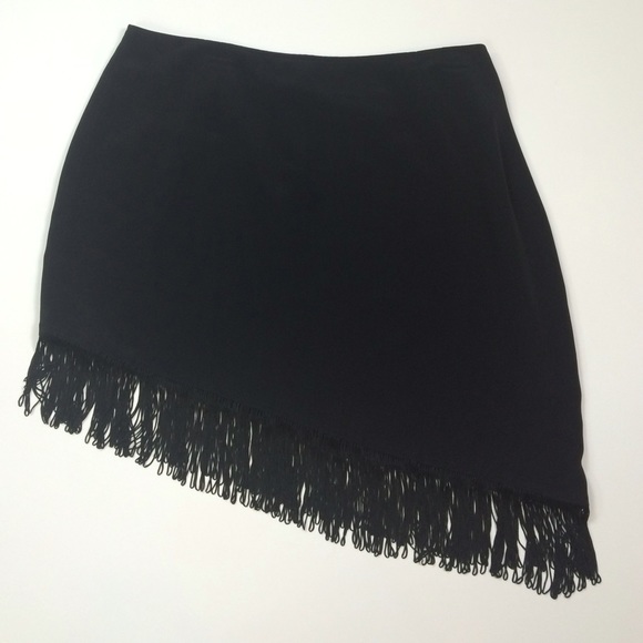 Boutique Europa skirt size 16 asymmetrical fringe