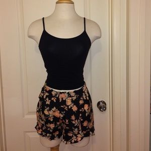 Nectar | Flowy Floral Shorts with Ruffled Hem