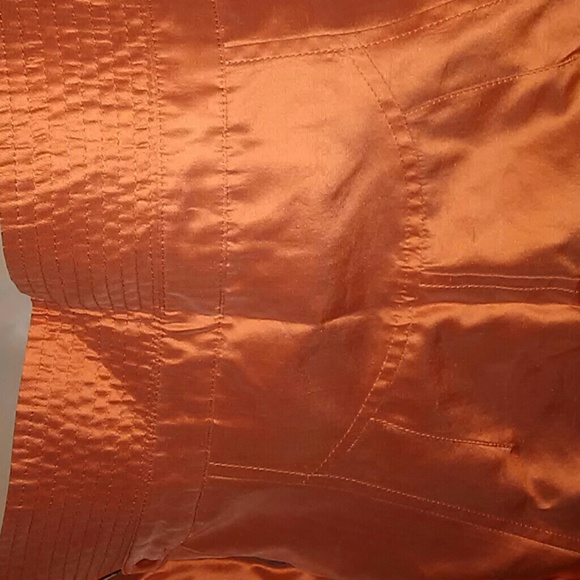 Orange sateen blazer - Picture 3 of 8