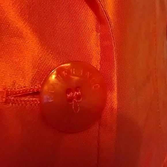 Orange sateen blazer - Picture 4 of 8