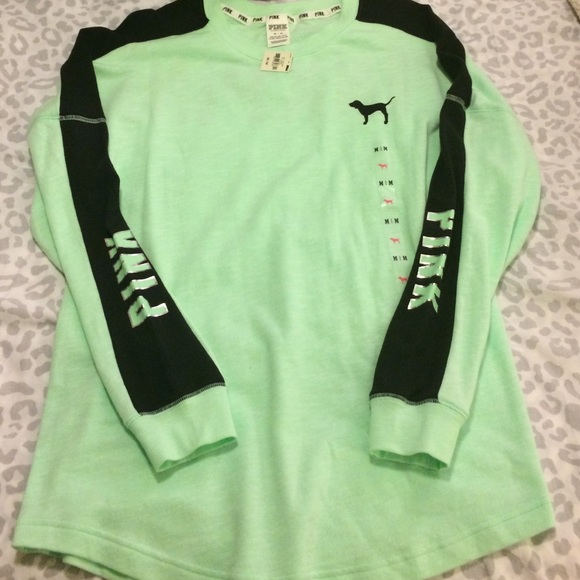 PINK Victoria's Secret Tops - Mint green varsity pullover