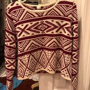 Tobi tribal printed crop sweater