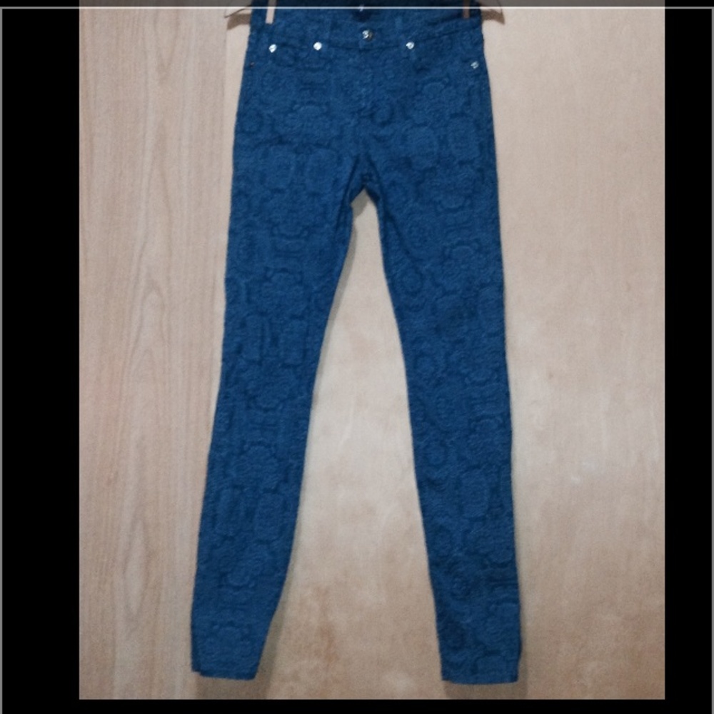THE SKINNY MOROCCAN BLUE . 7 FOR ALL MANKIND JEANS