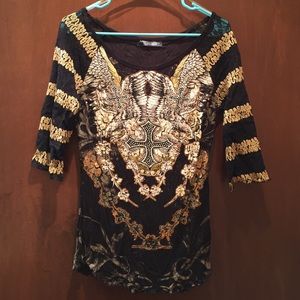 Angels and Diamonds (Sinful) embellished top