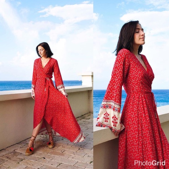 REVERSE Dresses & Skirts - Red Wrap Dress