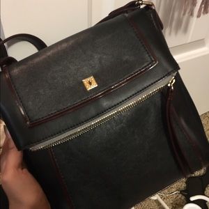 Black Leather crossbody