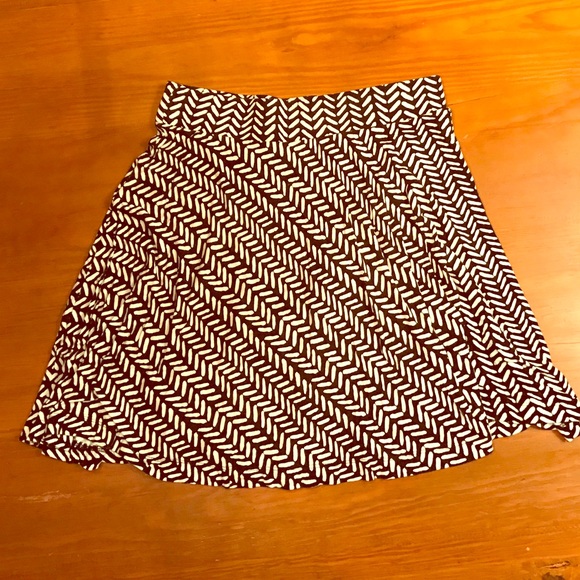Loft cream and black skirt.