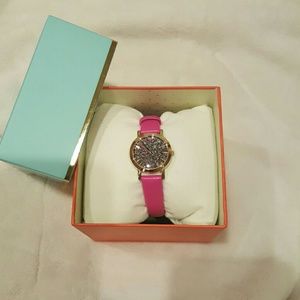 Kate Spade Pink Watch With Multi Color Face
