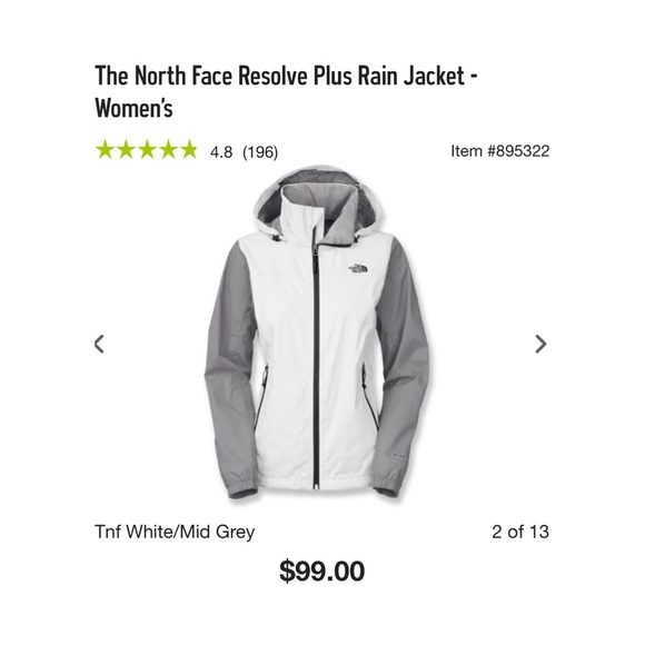 The north face resolve plus rain jacket