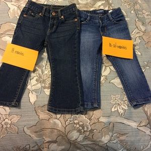 2 pr. of toddler girl jeans 18-24 M . Hardly worn