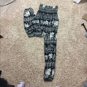 Elephant patterned pants