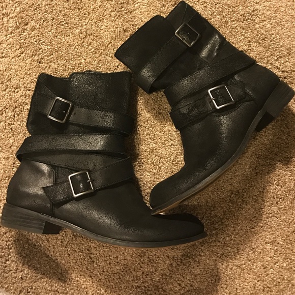 Gianni Bini black moto boots