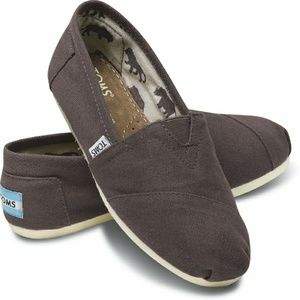 Dark Grey TOMS size 7