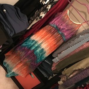 Colorful high low summer dress