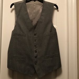Gray vest pinstripes with 6 BUTTONS!
