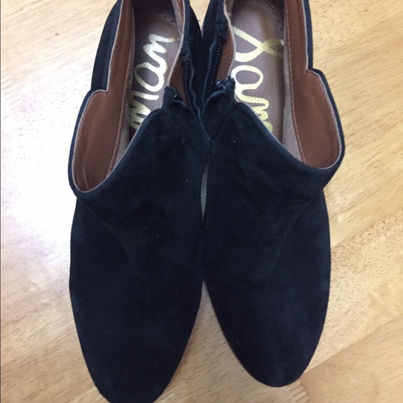 Sam Edelman black suede booties