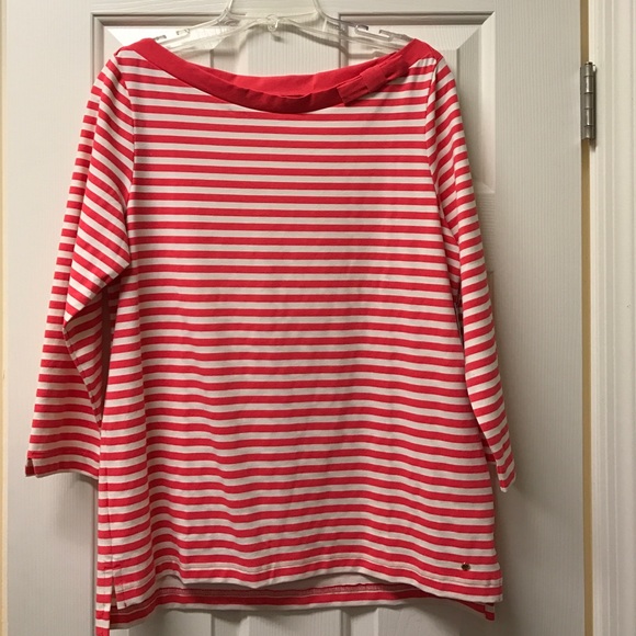 Kate Spade stretch knit stripe top