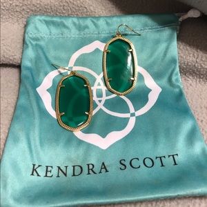 Green Danielle style Kendra Scott earrings