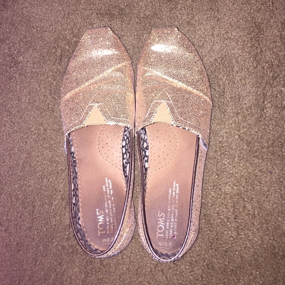 Gold sparkle TOMS