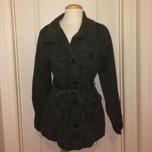 Forever 21 | Green Safari Jacket with Tie Waist