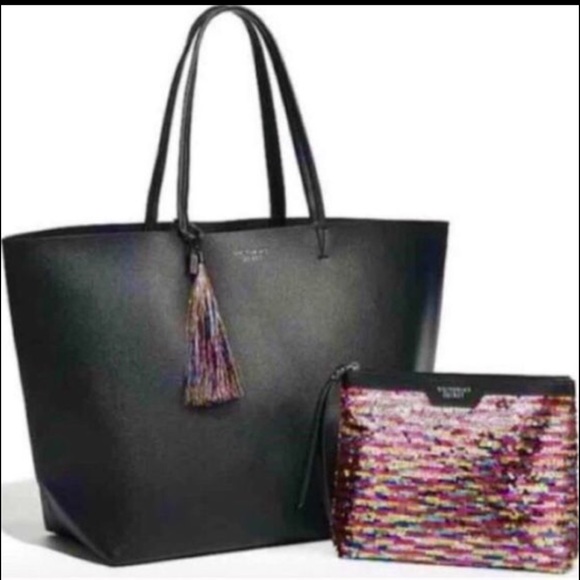 Victoria secret large black tote! Brand new!