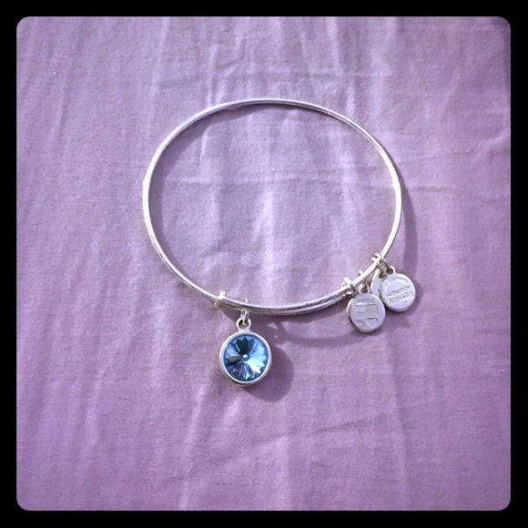 Silver March (Aquamarine) charm bracelet