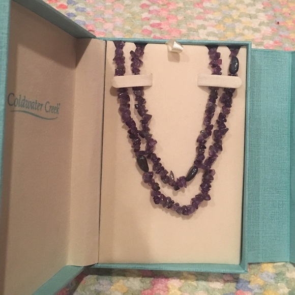 Amethyst and sterling silver necklace