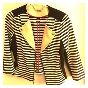Striped Unstructured Blazer