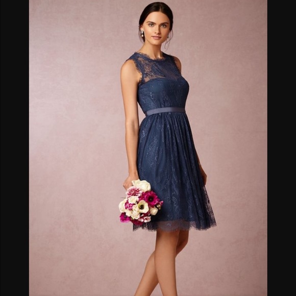 Navy blue lacy dress
