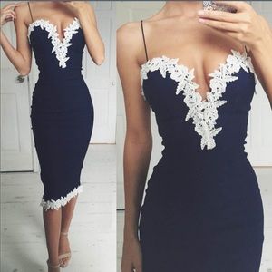 New Navy Blue Bodycon Dress