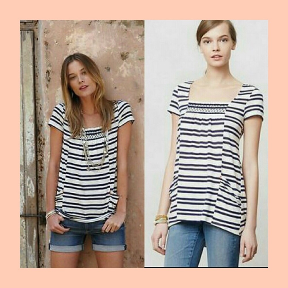 Navy and White Striped Marin Tunic