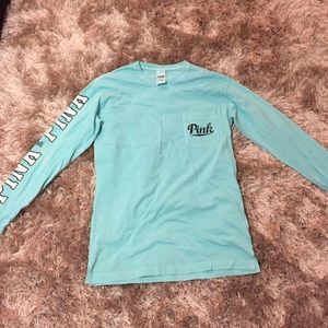 VS PINK mint green shirt