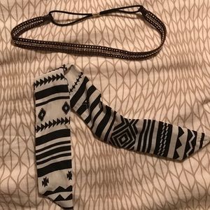 Headband and hair tie wrap