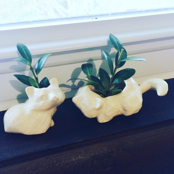 Fox planters ceramic