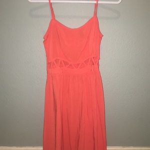 Orange Dress with Cutouts