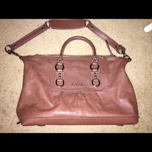 Coach perforated brown Ashley purse