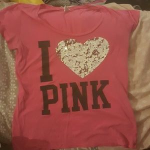 Victoria Secret I love pink shirt