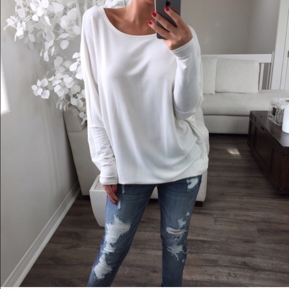 Reposh @itselaine Ivory Softest Lush Dolman